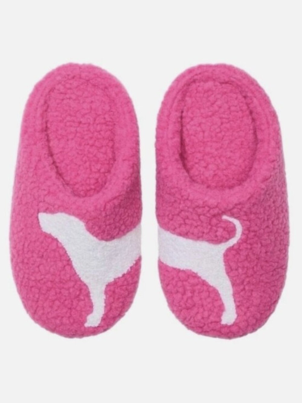 🩷 VICTORIA'S SECRET COZY PINK DOG SLIPPERS GOSSIP PINK 🩷